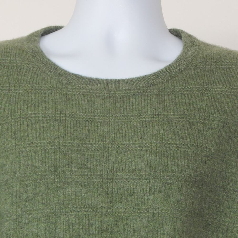 NWT Christian Lacroix Paris CASHMERE Crew Neck Knit Sweater Green Preppy Men XL